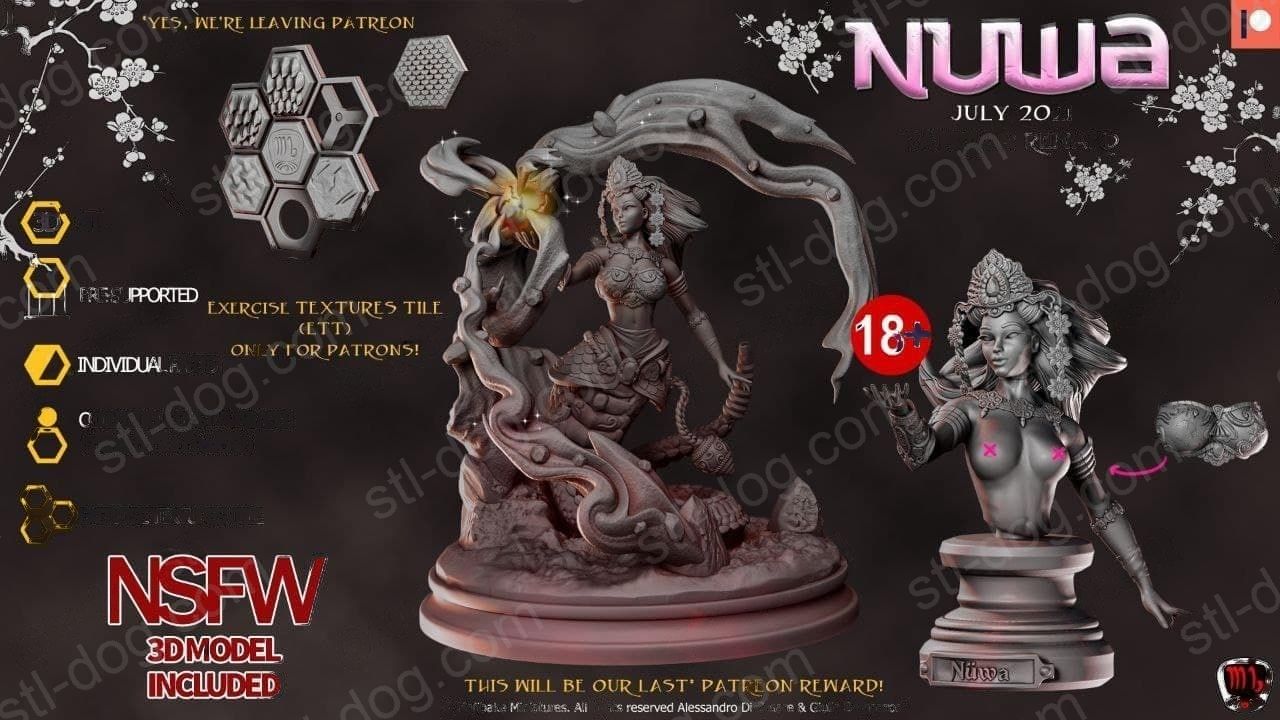 女娲(Nuwa) 中国女神 3D打印图纸